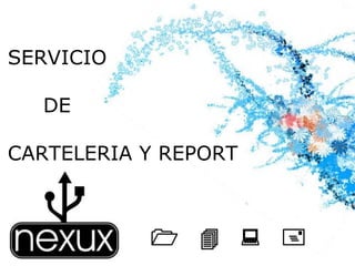 SERVICIO  DE CARTELERIA Y REPORT  