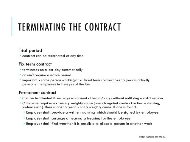 notice of termination of contract