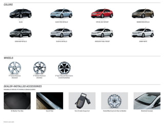Wheels
personalize your VOLT at chevrolet.com/accessories
dealer-installeD accessories
Colors
Black
ASHEN GRAY METALLIC SILVER ICE METALLIC
SILVER TOPAZ METALLIC BROWNSTONE METALLIC
SUMMIT WHITE
CRYSTAL RED TINTCOAT 1
Iridescent Pearl Tricoat 1
17 Painted-Aluminum
(Standard)
17 Polished-Aluminum
(Available)
17 Sport Alloy with Black Inserts
(Limited Availability)
All-Weather Floor Mats Doorsill Plate Extra Portable Charge Cord Painted Wheel Inserts (in Silver Ice Metallic) Windshield Sunshade
1 Extra-cost color. 
 