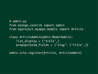 What's New in newforms-admin