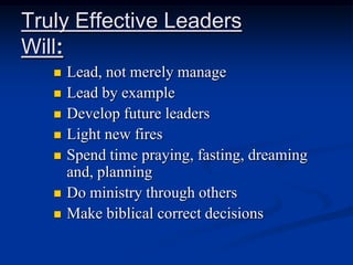 Biblical Leadership