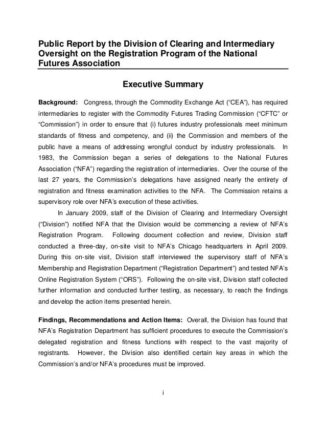 National futures association forex