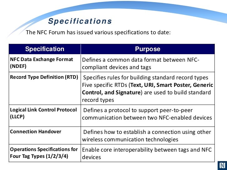 nfc technical presentation