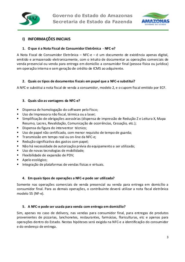 Nfc E Nota Fiscal De Consumidor Eletronica Perguntas E Respostas