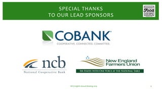NFCA Eighth Annual Meeting 2019
SPECIAL THANKS
TO OUR LEAD SPONSORS
4
 