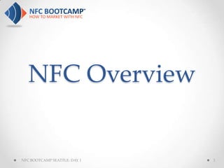 NFC Overview


NFC BOOTCAMP SEATTLE: DAY 1   1
 