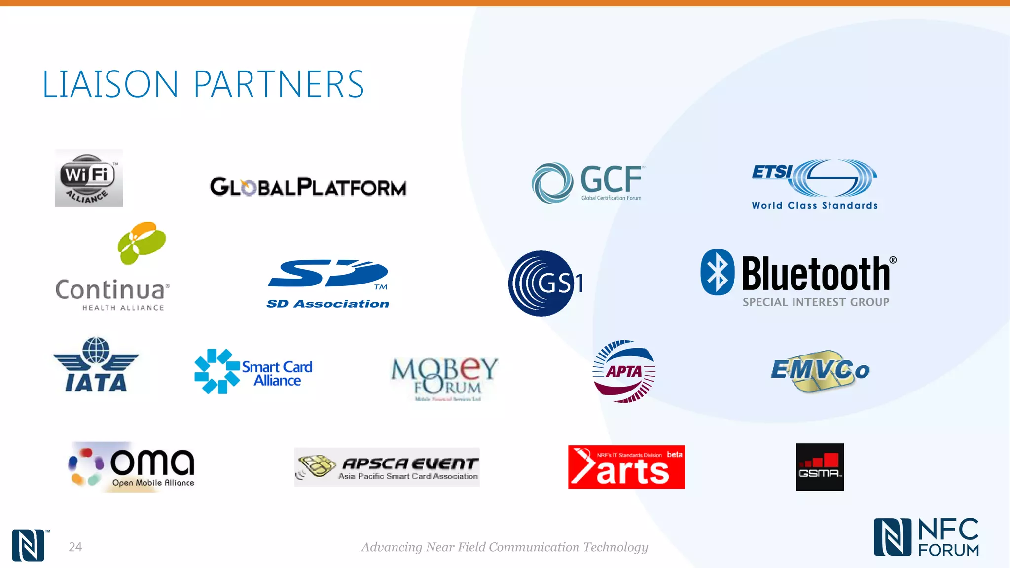LIAISON PARTNERS
24 Advancing Near Field Communication Technology
 