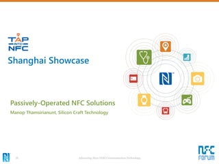 Advancing Near Field Communication Technology36
Passively-Operated NFC Solutions
Manop Thamsirianunt, Silicon Craft Technology
Shanghai Showcase
 