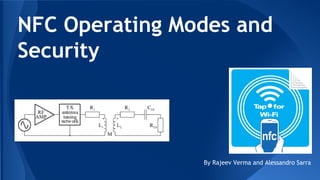 NFC Operating Modes and
Security

By Rajeev Verma and Alessandro Sarra

 