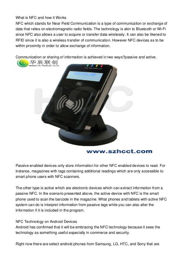 Radio Frequency Identification Device Android Embraces Near Field Co…