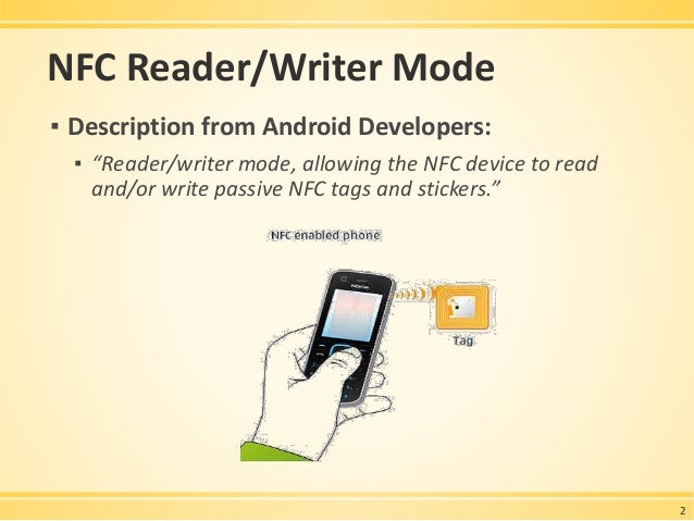 Android Application Development of NFC Reader-Writer Mode