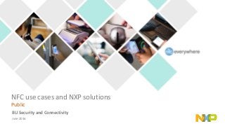 BU Security and Connectivity
June 2016
NFC use cases and NXP solutions
Public
 