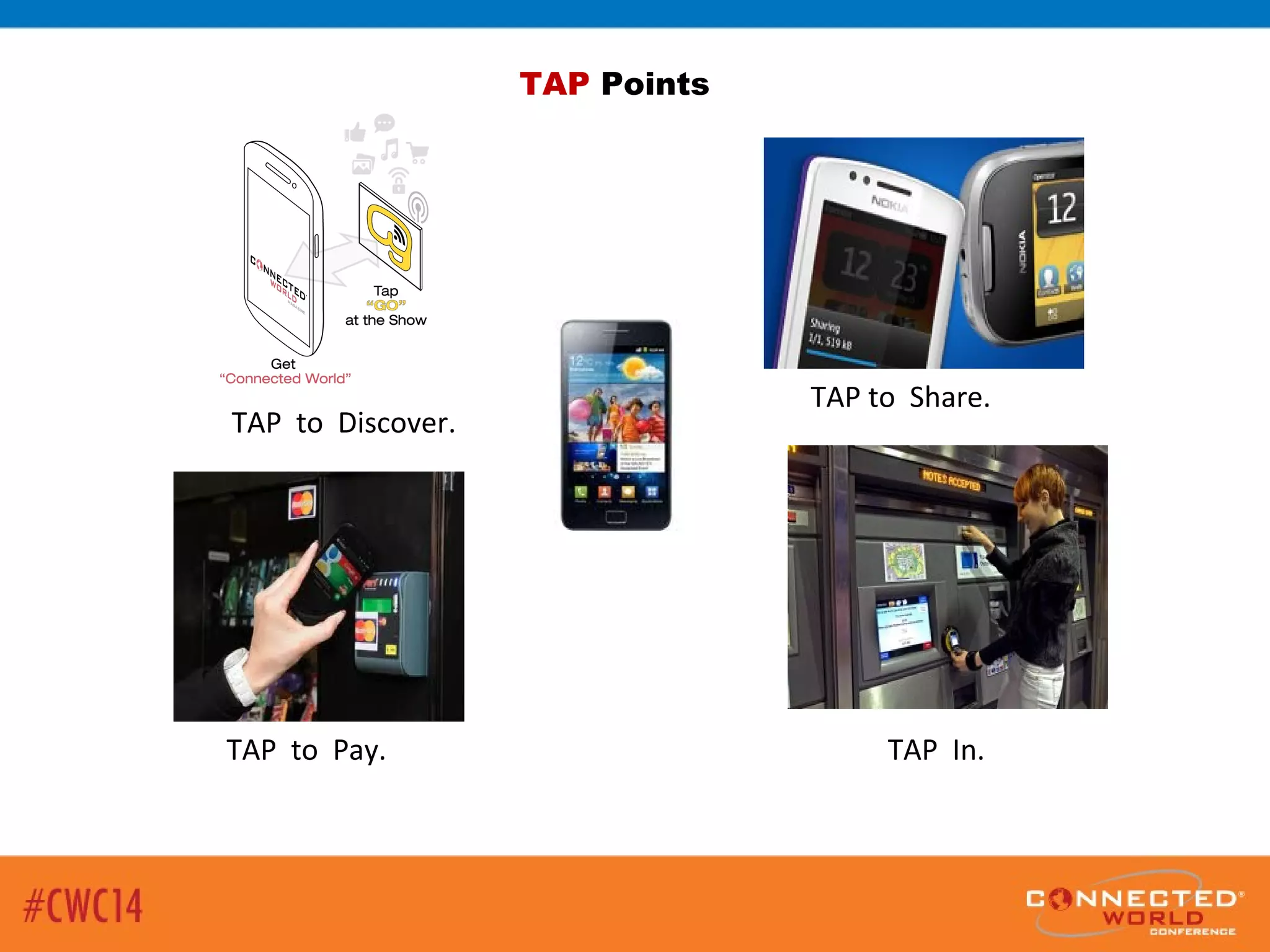 TAP In.
TAP to Share.
TAP to Discover.
TAP to Pay.
TAP Points
 