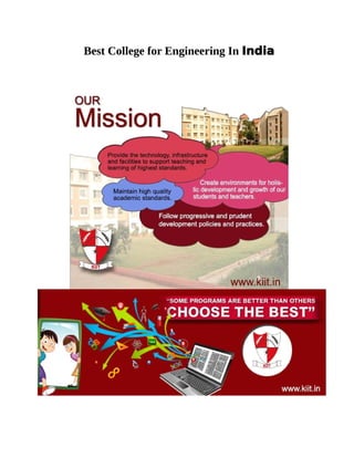 Best College for Engineering In India
 