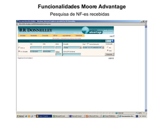 Funcionalidades Moore Advantage Pesquisa de NF-es recebidas  