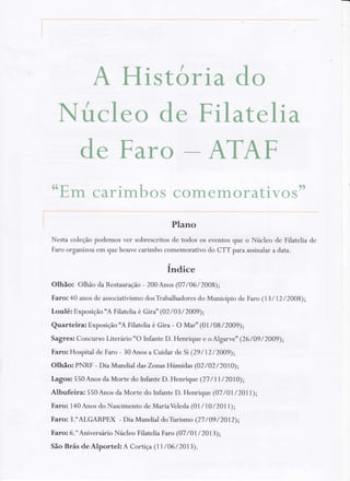 História do Núcleo de Filatelia de Faro em Carimbos Comemorativos