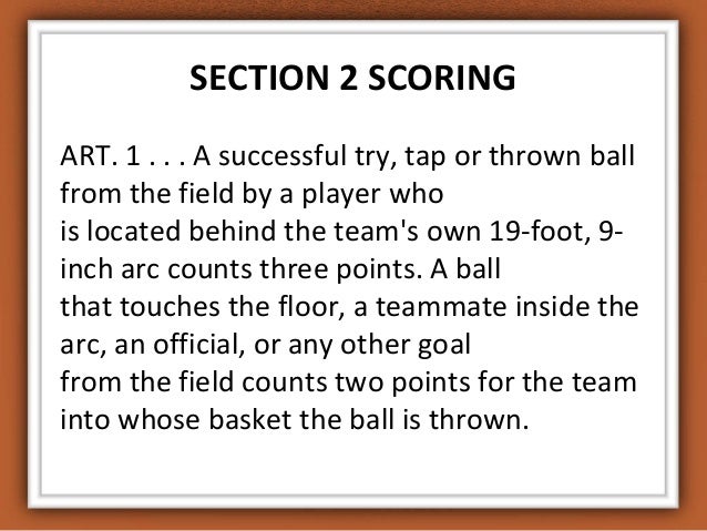 Nfhs Basketball Rule 5