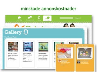 minskade annonskostnader
 