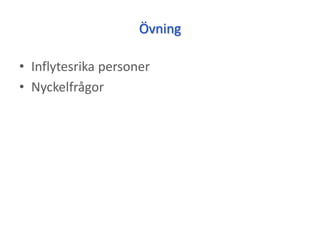 Övning
• Inflytesrika personer
• ⳦ڰåǰ
 