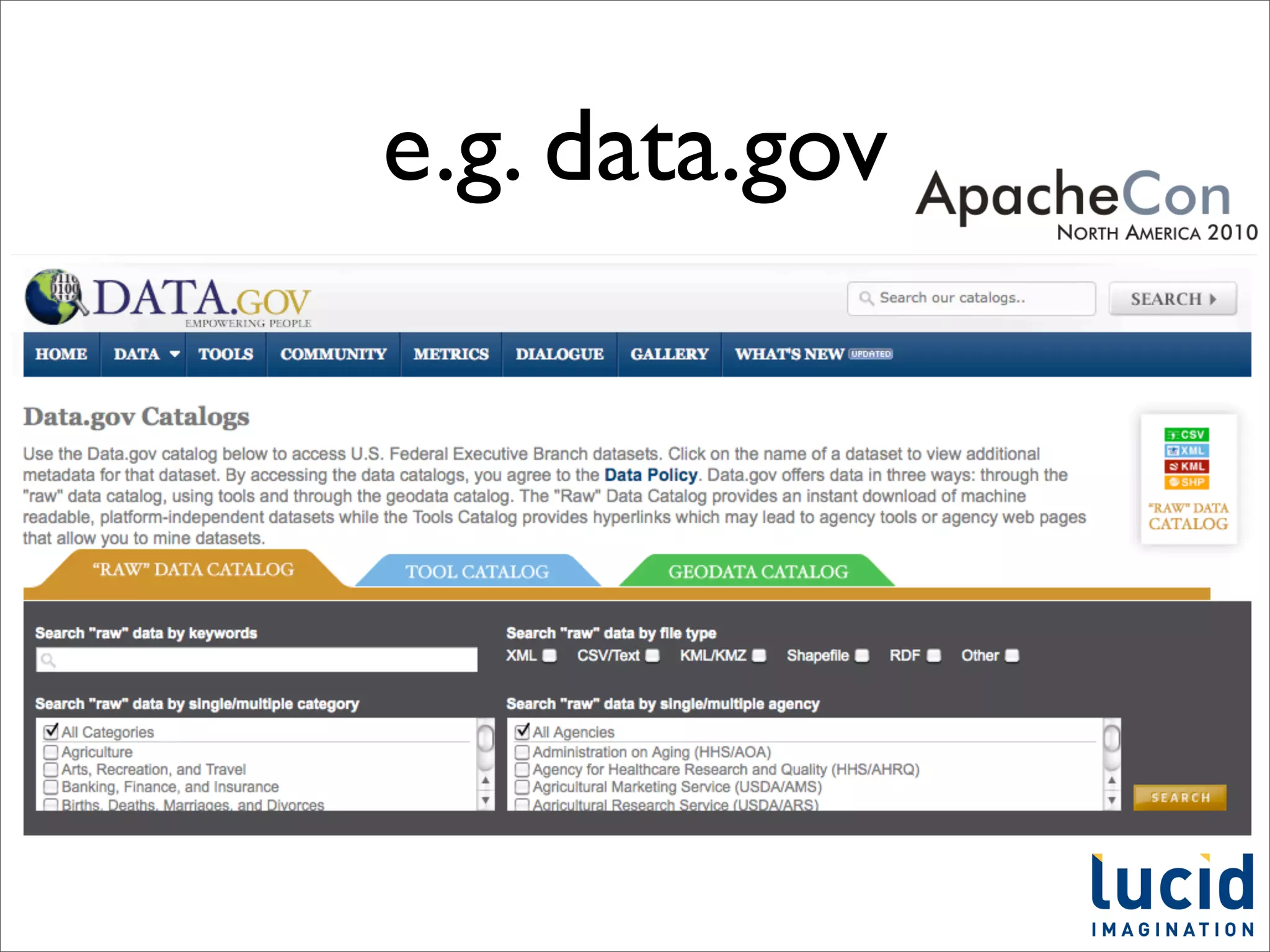 e.g. data.gov
 