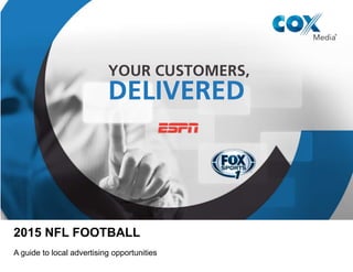 NFL FOOTBALL
A guide to local advertising opportunities
 