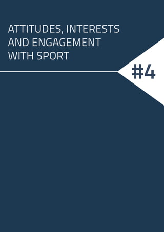 10
ATTITUDES, INTERESTS
AND ENGAGEMENT
WITH SPORT
#4
 