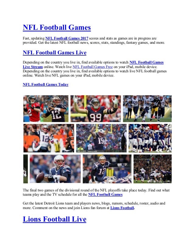 Nfl football games