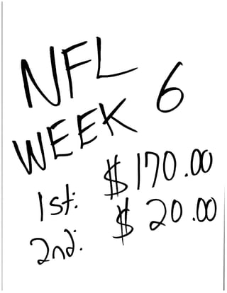 Nfl week 6 picks