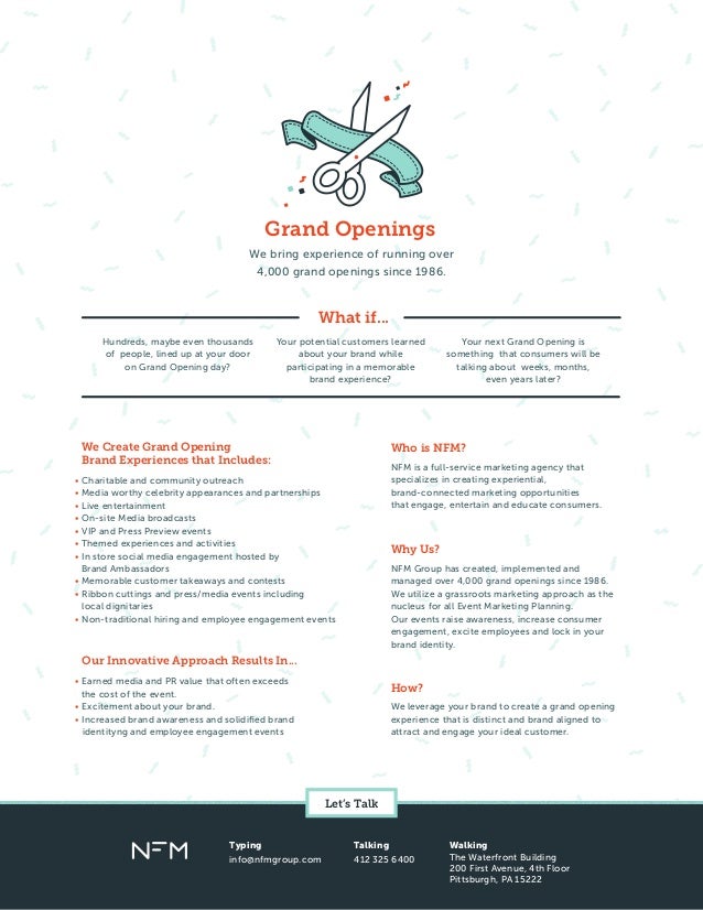 NFM - Grand Openings