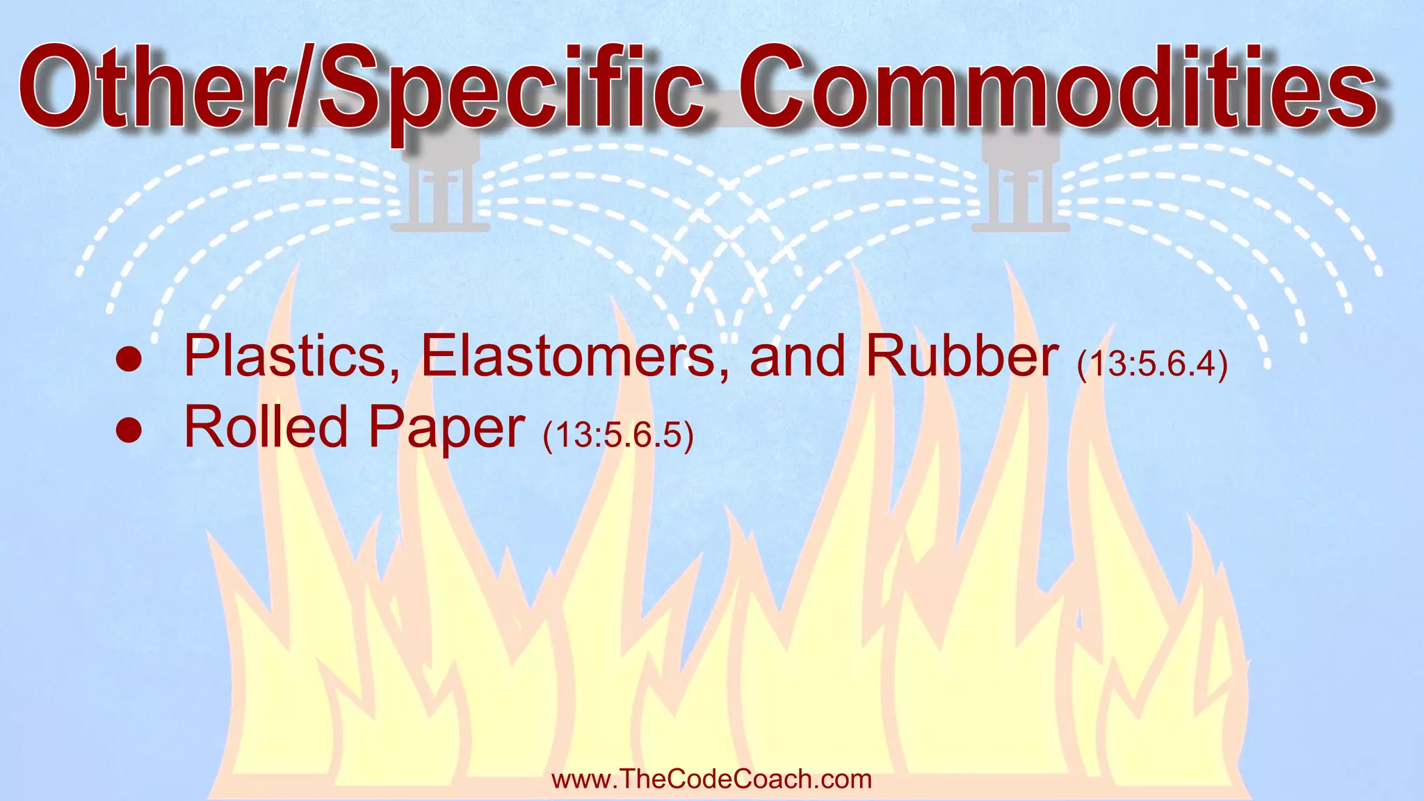 www.TheCodeCoach.com
● Plastics, Elastomers, and Rubber (13:5.6.4)
● Rolled Paper (13:5.6.5)
 