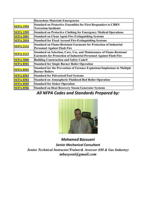 Nfpa List.pdf Nfpa coods list2 | PDF