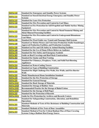 Nfpa List.pdf Nfpa coods list2 | PDF