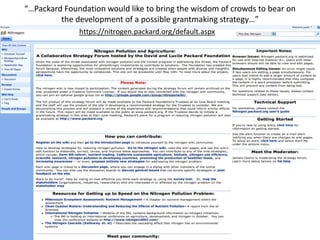 “…Packard Foundation would like to bring the wisdom of crowds to bear on the development of a possible grantmaking strategy…”https://nitrogen.packard.org/default.aspx