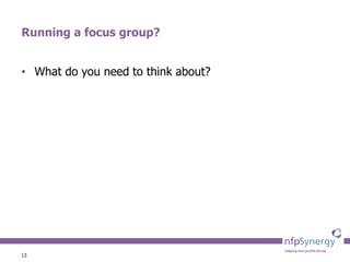 Focus Test Message Testing your messages with focus groups | PDF