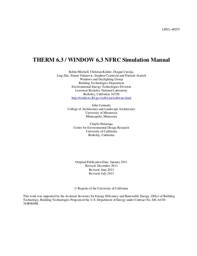 Nfrc Sim6 3 2018 07 Manual Nfrc Sim6 3 2018 07 Manual