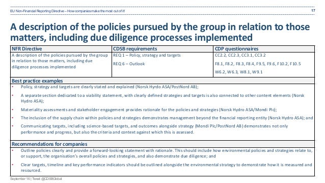 EU Non-Financial Reporting Directive: How companies can ...