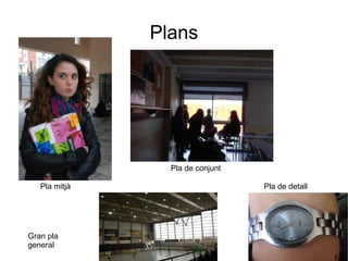 Plans Pla mitjà Pla de conjunt Pla de detall Gran pla general 