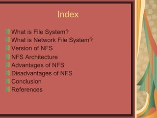 Nfs Project Full Form Nfs | PPT
