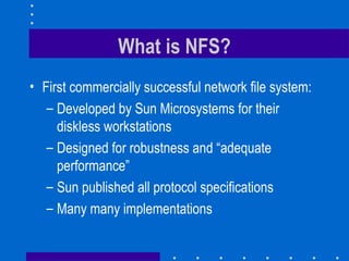 Design and Implementation of the Sun Network Filesystem (NFS ...