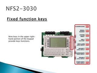 <ul><li>Fixed function keys </li></ul>Nine keys in the upper right-hand portion of the keypad provide keys functions.  