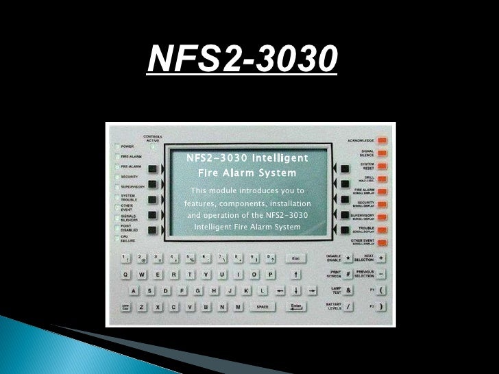 Nfs 3030 Programing Manual