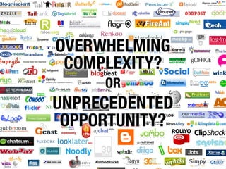 OVERWHELMING
COMPLEXITY?
OR
UNPRECEDENTED
OPPORTUNITY?
 