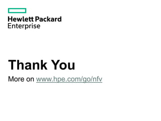 Thank You
More on www.hpe.com/go/nfv
 