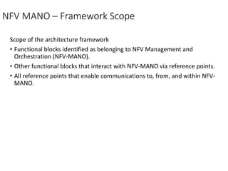NFV management and orchestration framework architecture | PPTX