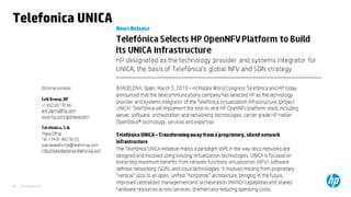 © Copyright 2012 Hewlett-Packard Development Company, L.P. The information contained herein is subject to change without notice.39
Telefonica UNICA
 
