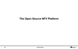 An NFV Primer29
The Open Source NFV Platform
 