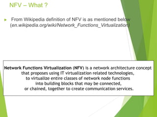 Network Function Virtualization : Overview | PPTX