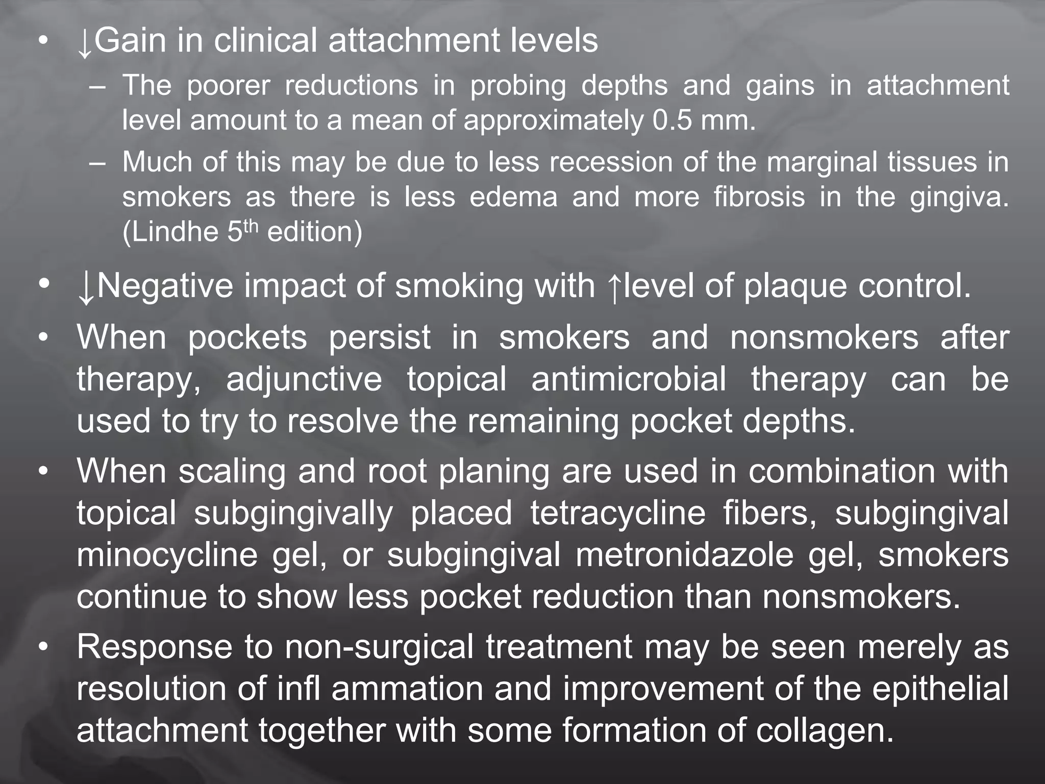 Smoking and periodontal disease PPT