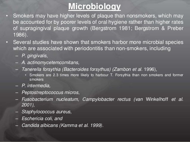 Smoking and periodontal disease