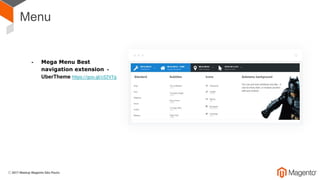 Menu
- Mega Menu Best
navigation extension -
UberTheme https://goo.gl/cS2VTg
 